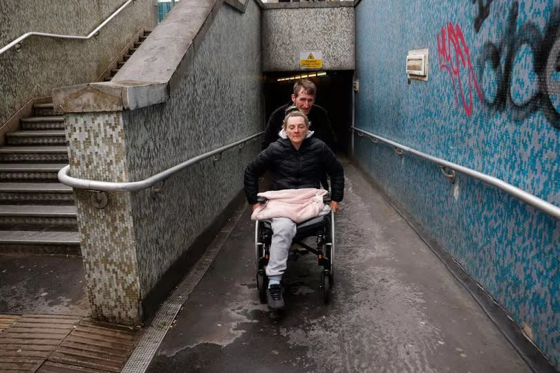 Shane and Annmarie in a Croydon underpass