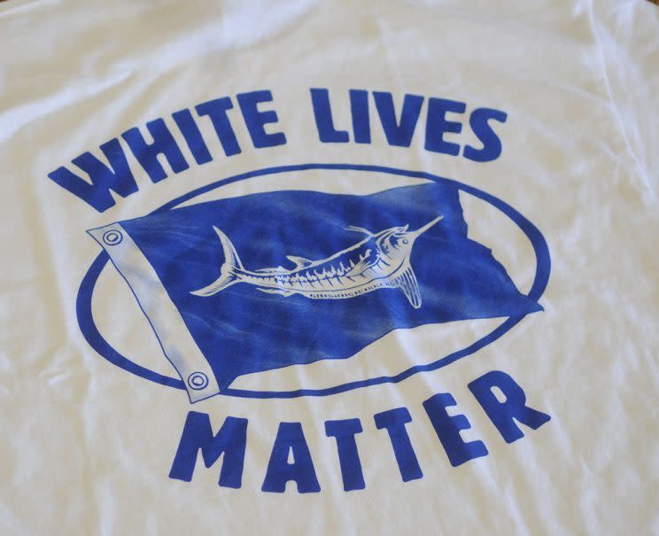 The shirt with the offending catch phrase. (Photo: Gannett)