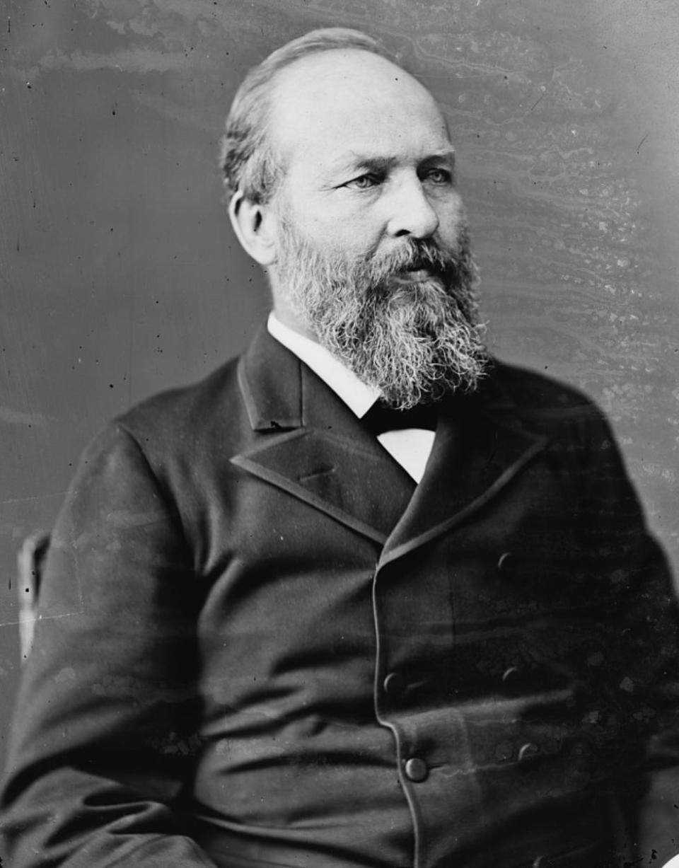 James A. Garfield, circa 1880, served in the House of Representatives and was president in 1881.