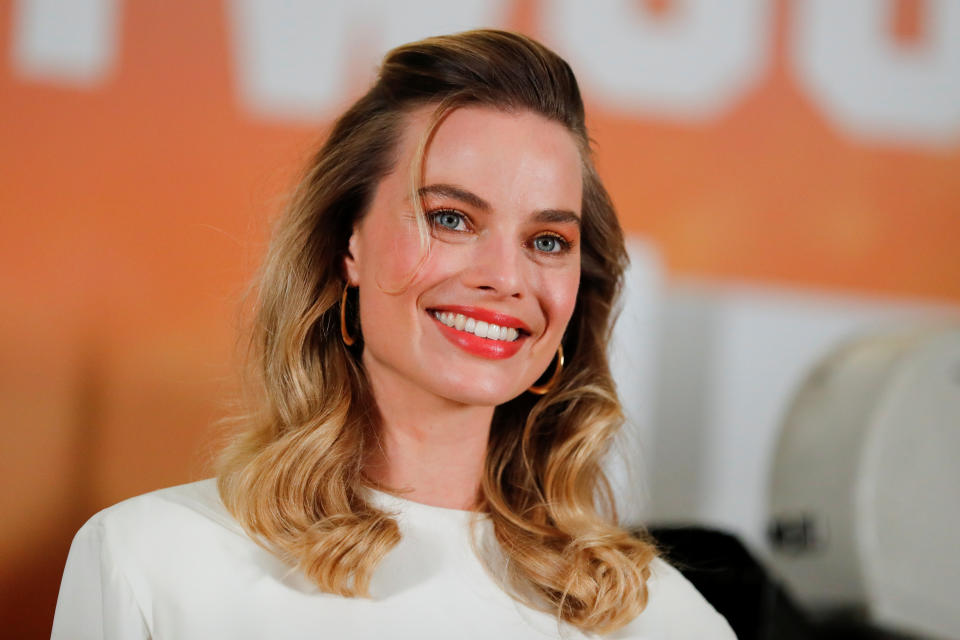 Cast member Margot Robbie poses for a picture as she takes part in a photo call for the movie "Once Upon a Time in Hollywood" in Beverly Hills, California, U.S. July 11, 2019. REUTERS/Mike Blake