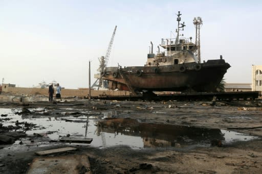 Air strike in late May damaged the maintenance hub at the Hodeidah port, where Saudi-backed Yemeni forces have now launched a major offensive to take back the city from rebels. The fighting is greatly disrupting desperately needed food aid supplies