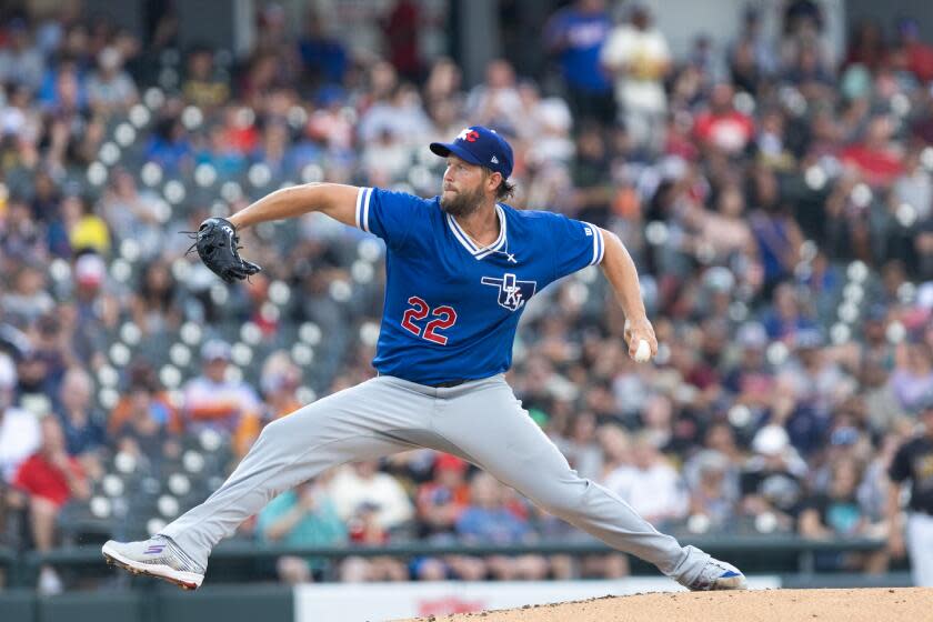 ROUND ROCK, TX - JULY 19: Clayton Kershaw #22 of the Los Angeles Dodgers starts.