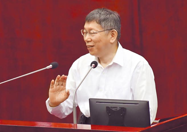 台北市長柯文哲。（鄭任南攝）