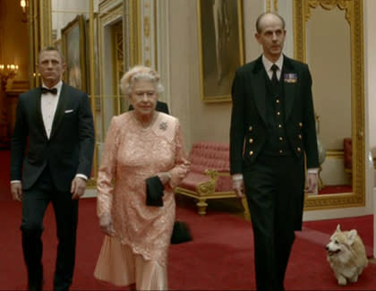 Daniel Craig and Queen Elizabeth II appear in a video as part of the Opening Ceremony.