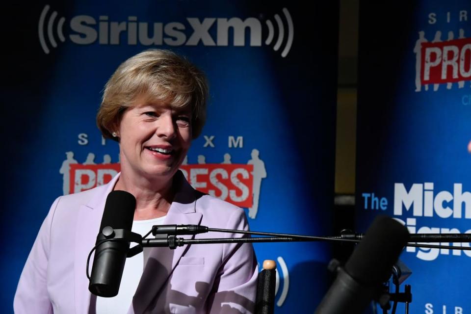 Senator Tammy Baldwin (D-WI) talks with SiriusXM Host Michelangelo Signorile on SiriusXM Progress in Washington, DC.