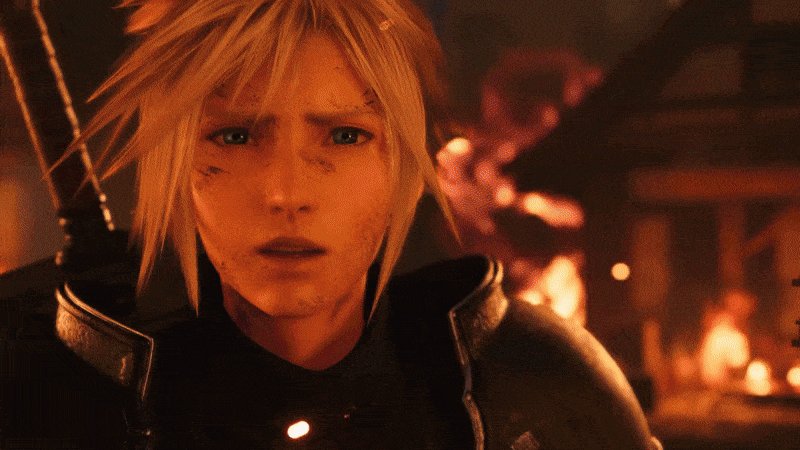 Various scenes from Final Fantasy VII Rebirth are arranged in an animated gif.