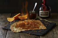 <p>You can, of course, fire up Pancake Day by setting your crepe alight. Either flambe at home, or take a trip to authentic creperie <a rel="nofollow noopener" href="http://www.mamies.co.uk/#mamies" target="_blank" data-ylk="slk:Mamie’s;elm:context_link;itc:0" class="link ">Mamie’s</a> for The La Gaugin – banana, chocolate, Chantilly cream and flambé rum. [Photo: Samphire] </p>
