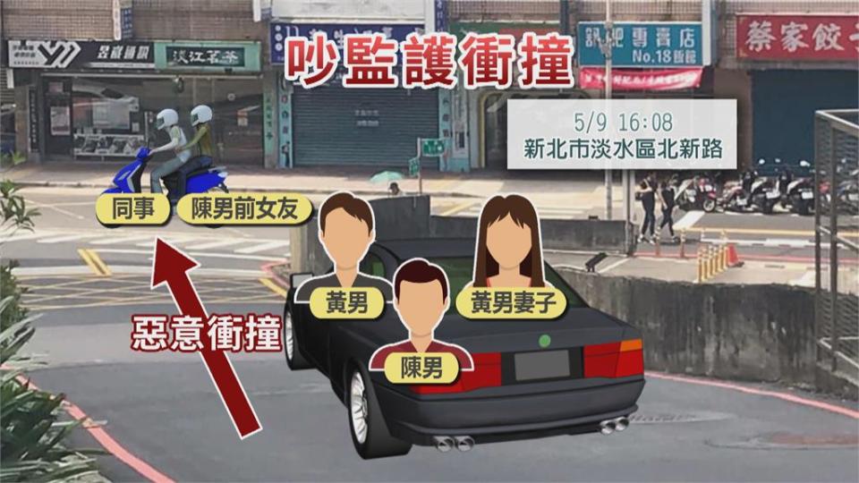 監護權衝突！男撂人開車撞前女友　警到場...還想撞警車