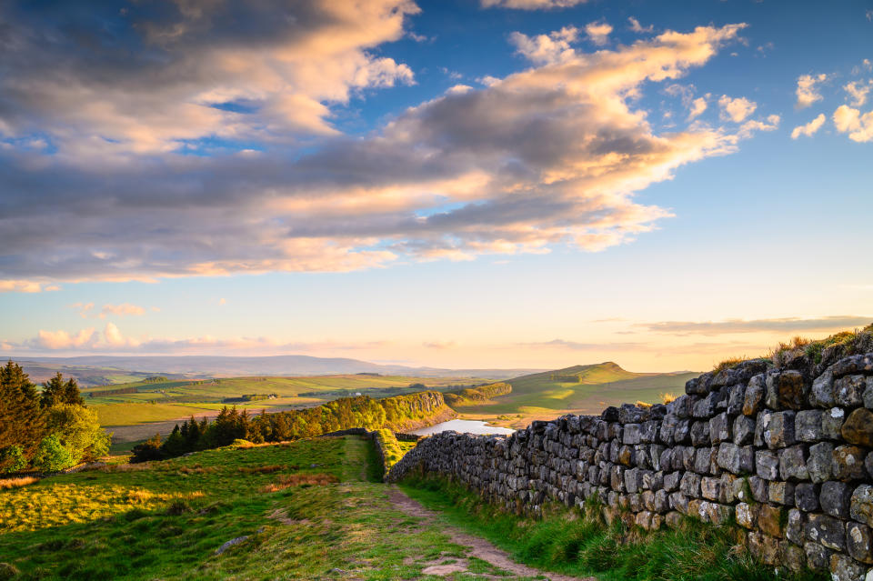 A stunning stretch of Hadrian's Wall in the Northumberland National Park (Getty Images)