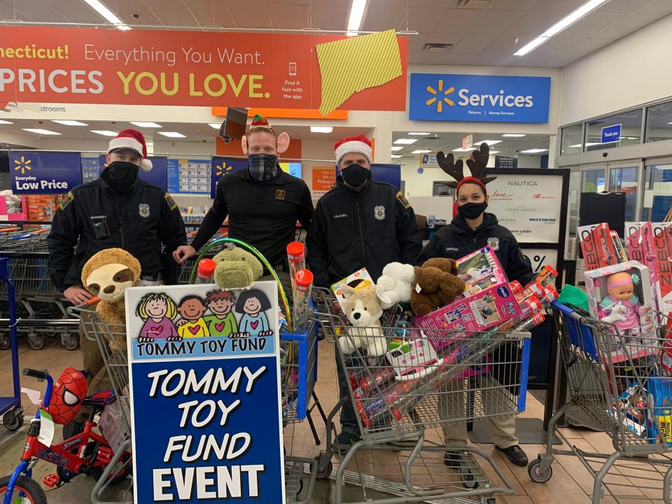 Members of the Norwich Police Department collected toys in 2020 at the Norwich Walmart for the Tommy Toy Fund.