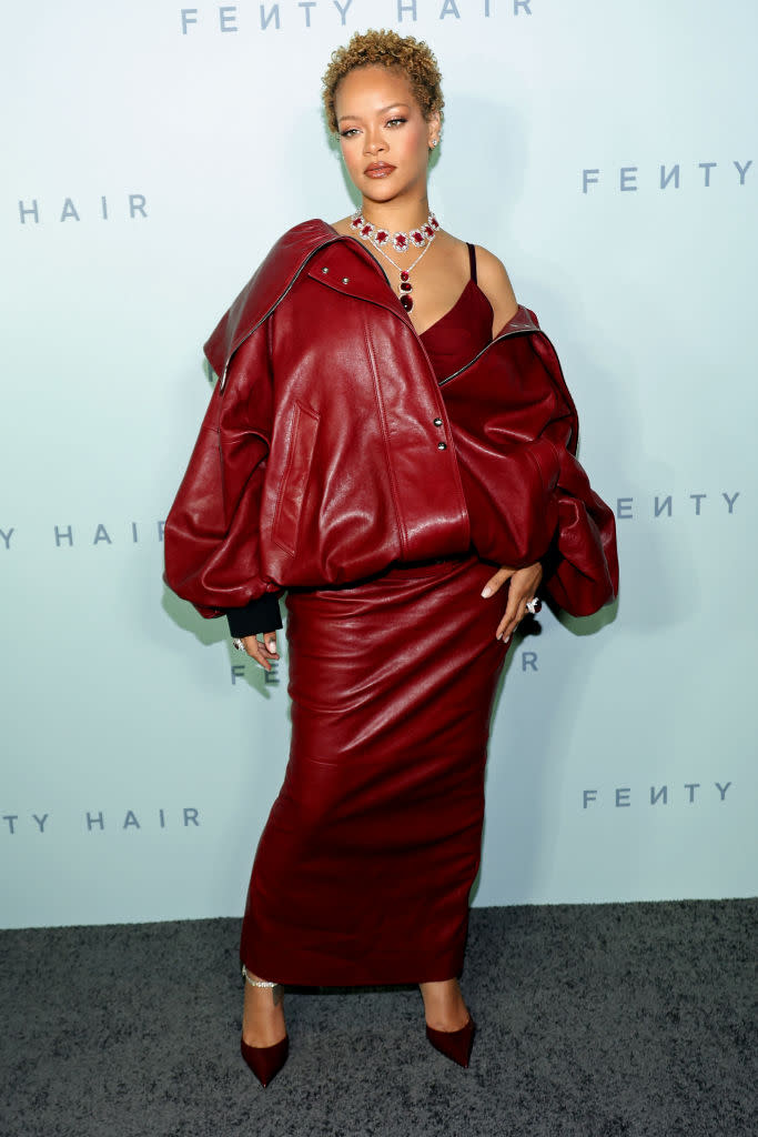 LOS ANGELES, CALIFORNIA - JUNE 10: Rihanna arrives at the Rihanna x Fenty Hair Los Angeles Launch Party at Nya Studios on June 10, 2024 in Los Angeles, California.  (Photo by Kayla Oaddams/WireImage)