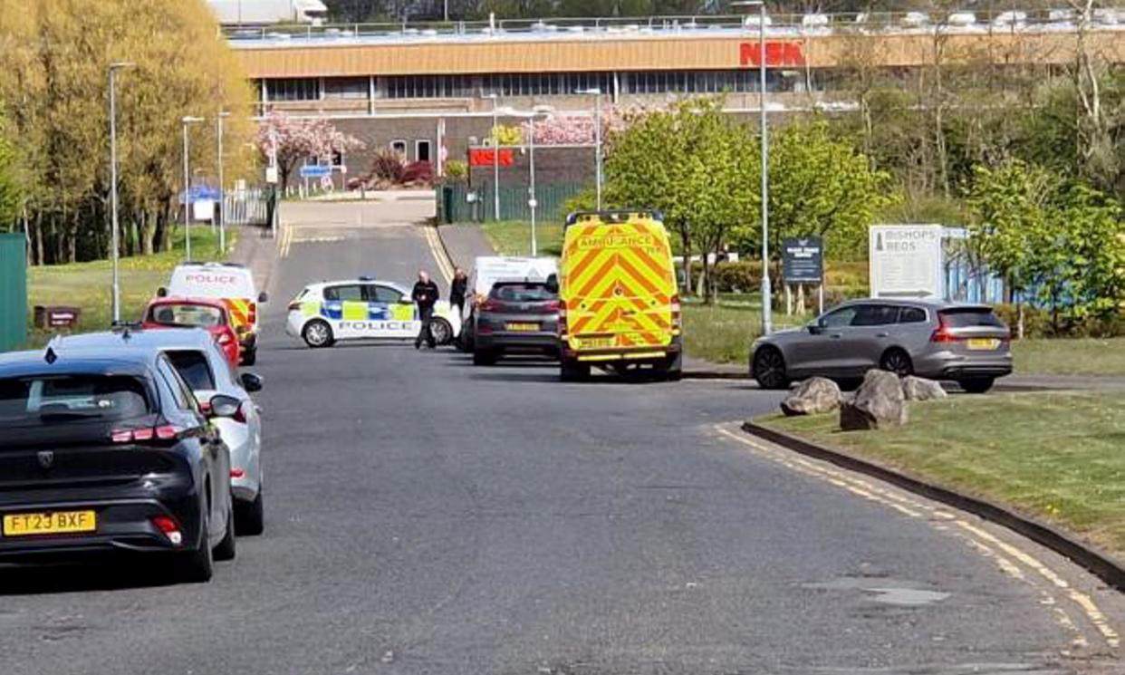 <span>The scene at South West industrial estate in Shotton on Saturday.</span><span>Photograph: North News/NNP/North News & Pictures Ltd northnews.co.uk</span>