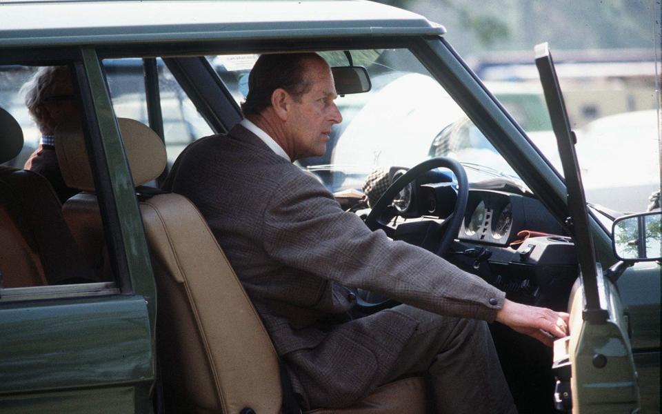 The Duke in one of his many Range Rovers - Getty 