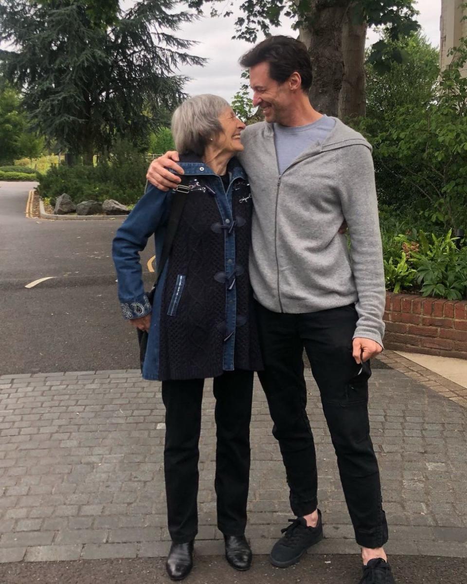 Hugh Jackman and his mum.