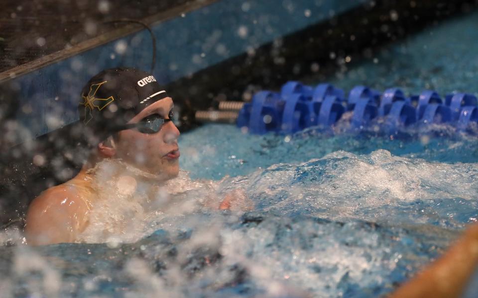 St. Xavier's Johnny Crush won a state title in the 100-yard freestyle in 2023. He will try to repeat in the event this year.