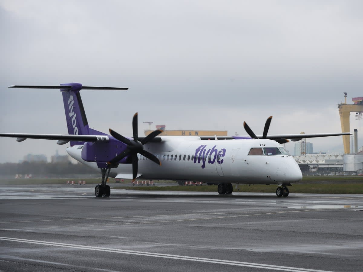 Brief life: Flybe’s first operation between Birmingham and Belfast in April 2022 (Flybe)