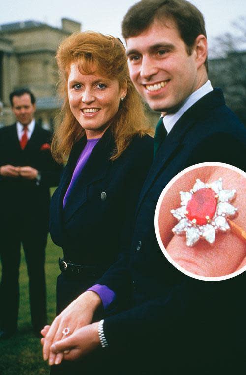 <p>But you may have noticed that the 27-year-old's pink padparadscha sapphire and diamond engagement ring looks very similar to the one her dad Prince Andrew, gave to her mum Sarah Ferguson.</p>