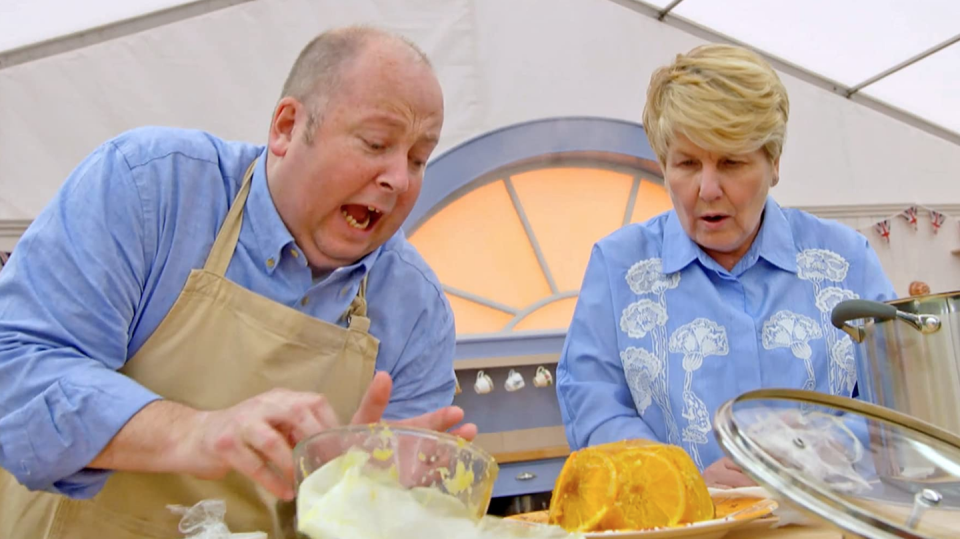 <p>To make sure a baker isn't eliminated over a faulty oven, the show makes sure that <a href="https://www.asdagoodliving.co.uk/family/things-to-do/great-british-bake-off-facts" rel="nofollow noopener" target="_blank" data-ylk="slk:each oven is working properly;elm:context_link;itc:0;sec:content-canvas" class="link ">each oven is working properly</a> before a challenge begins. How do they do that? By baking a Victoria Sponge Cake, of course.</p>