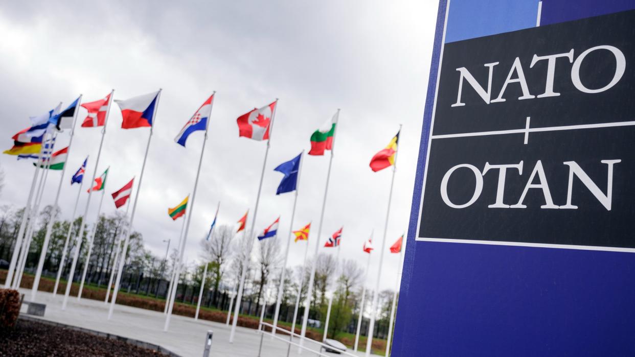  An image of the NATO headquarters in Brussels, Belgium. 