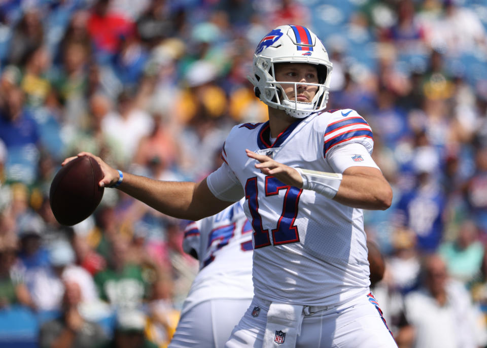 Josh Allen should prepare himself to pass it a lot this season. (Photo by Timothy T Ludwig/Getty Images)