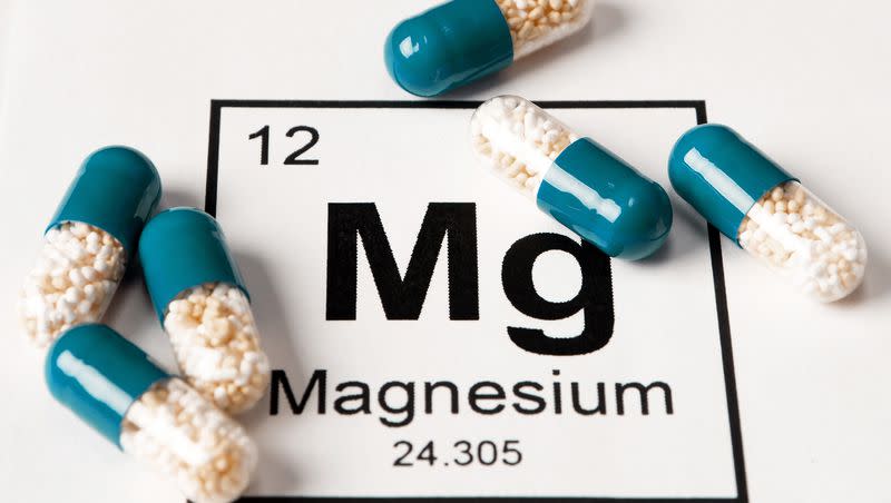 A photo illustration of the chemical element magnesium. Is magnesium a quick fix for anxiety and insomnia?