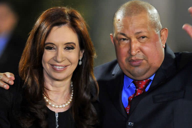 Cristina y Kirchner y Chávez, juntos en la cumbre de la Celac a principios de mes