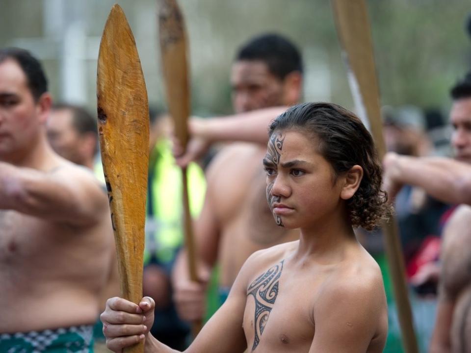  Traditional Māori dancers in New Zealand.