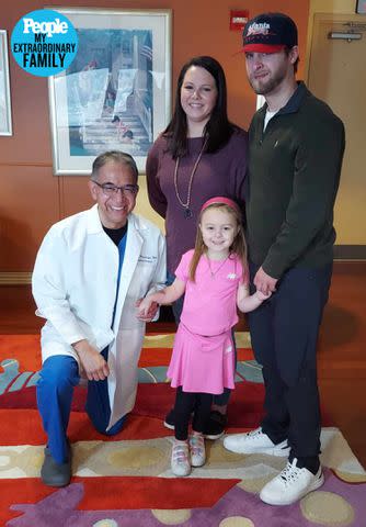 <p>Courtesy of the Bice family</p> (L-R) Dr. George Mazariegos, Haley Bice, Adleigh Bice, Kendall Bice