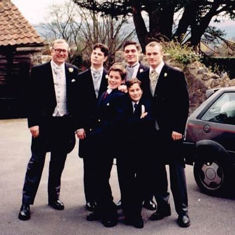 <p>Henry Cavill Instagram</p> Henry Cavill with his father and siblings