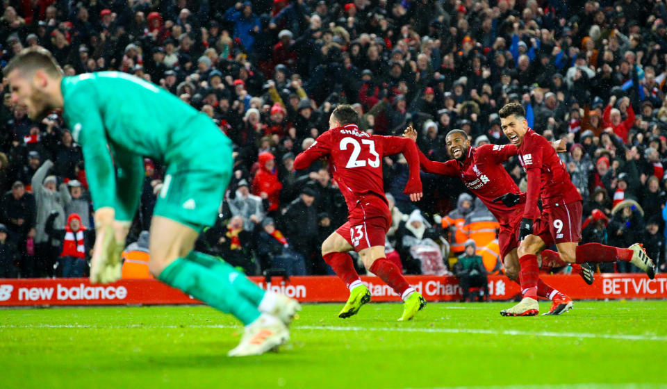 <p>It was all over for the United boss as Liverpool rubbed salt into the wounds as they pulled an incredible 19-points clear at the top of the Premier League (Getty) </p>