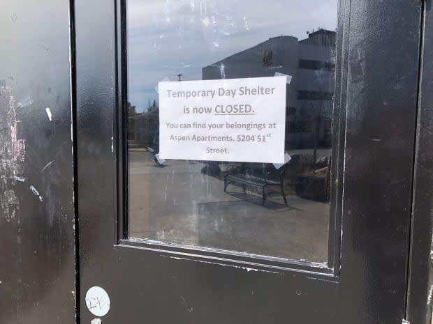 The temporary day shelter at Yellowknife's Mine Rescue Building closed on Monday. The building was seized under a state of emergency in order to shelter people who couldn't get into the permanent day shelter on 50th Street. The state of emergency remained in effect through Wednesday.