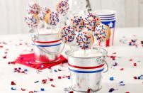 <p>If you can’t see fireworks this Fourth of July, these patriotic cake pops will add enough flare to make up for it. From the moist center to the white chocolate shell, this recipe will put the <a href="https://www.thedailymeal.com/best-dessert-shop-place-america-every-state?referrer=yahoo&category=beauty_food&include_utm=1&utm_medium=referral&utm_source=yahoo&utm_campaign=feed" rel="nofollow noopener" target="_blank" data-ylk="slk:sweetest dessert shop;elm:context_link;itc:0;sec:content-canvas" class="link ">sweetest dessert shop</a> in your state to shame.</p> <p><a href="https://www.thedailymeal.com/recipes/patriotic-cake-pops-recipe?referrer=yahoo&category=beauty_food&include_utm=1&utm_medium=referral&utm_source=yahoo&utm_campaign=feed" rel="nofollow noopener" target="_blank" data-ylk="slk:For the Patriotic Cake Pops recipe, click here;elm:context_link;itc:0;sec:content-canvas" class="link ">For the Patriotic Cake Pops recipe, click here</a>.</p>