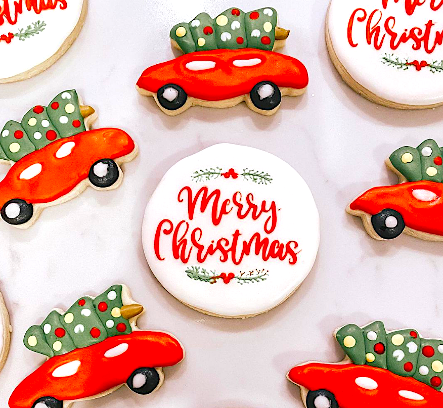 Hand-decorated sugar cookies from Bakes by Brit.