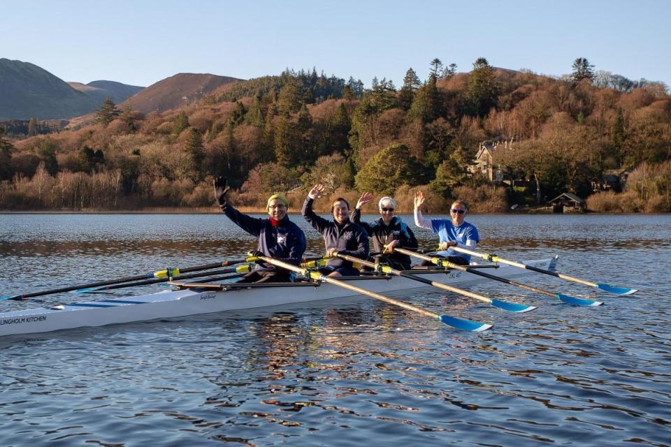 Lakeland rowers enjoying an outing on Derwentwater <i>(Image: Greg Heresztyn)</i>