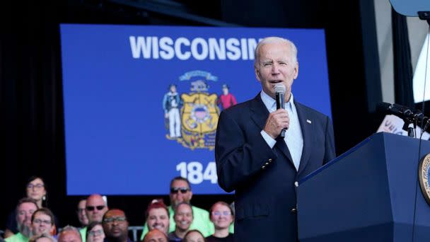 PHOTO: President Joe Biden speaks during an event at Henry Maier Festival Park in Milwaukee, Sept. 5, 2022.  (Susan Walsh/AP)