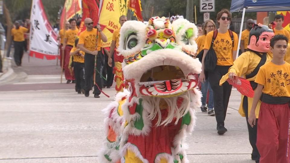 People lined the Mills 50 District to see Sunday’s 11th annual Central Florida Dragon Parade.