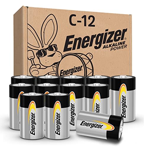 Energizer Alkaline Power C Batteries (12 Pack), Long-Lasting Alkaline C Cell Batteries - Packag…