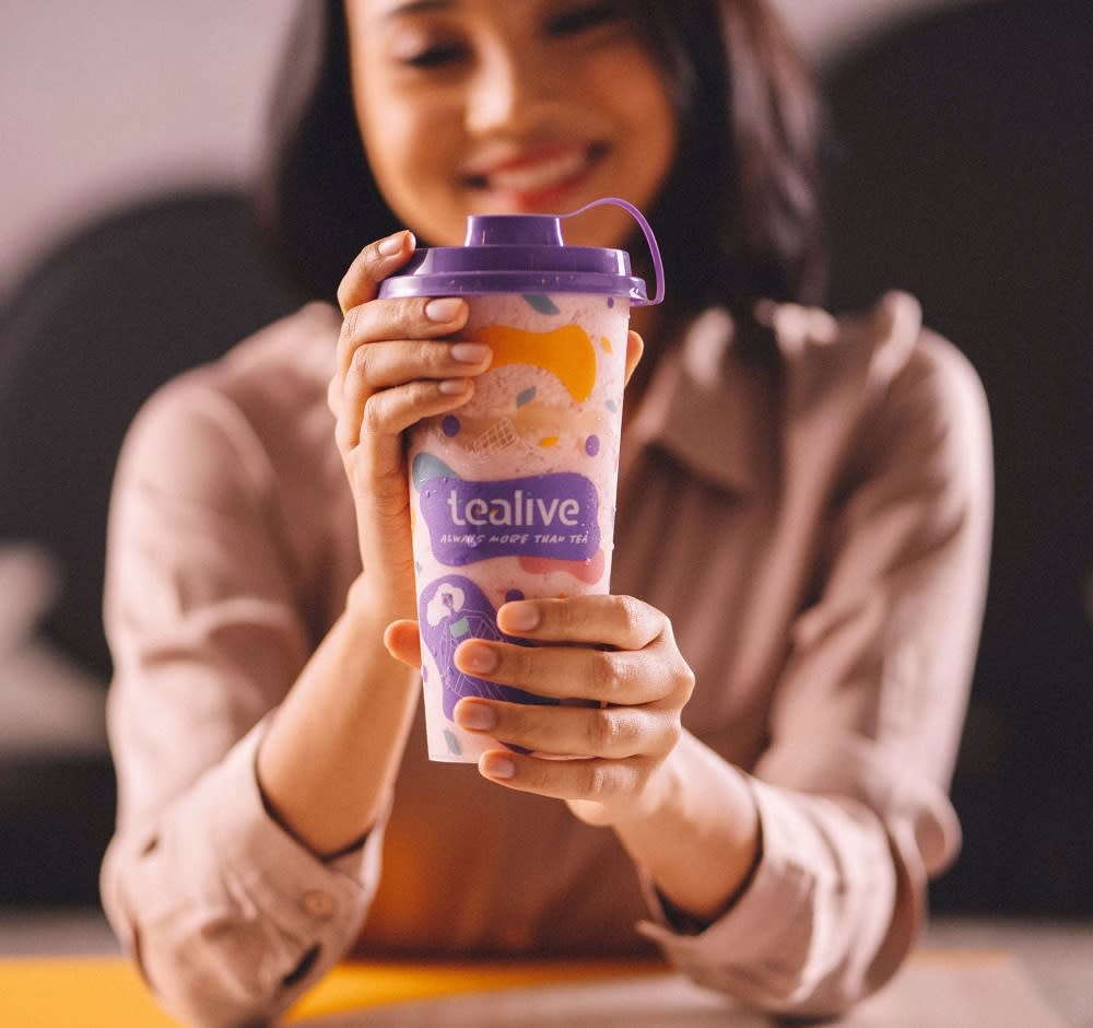 Tealive said 5,000 units of their strawless reusable bubble-tea cups were snapped up in two days across its various e-commerce channels. — Picture courtesy of Tealive