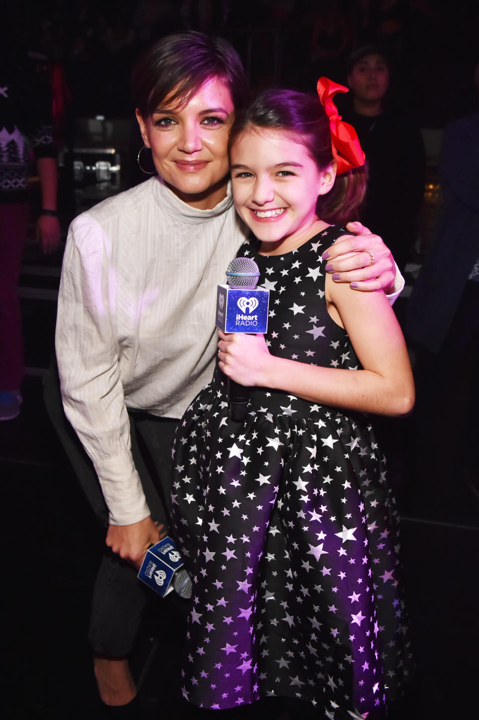 Katie Holmes and Suri Cruise attend the Z100's Jingle Ball 2017