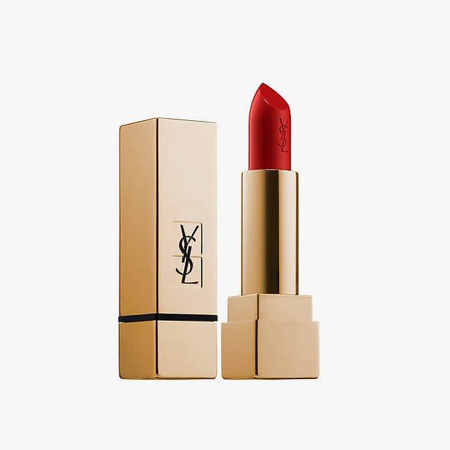 <p>Yves Saint Laurent Rouge Pur Couture Lipstick in 1 Le Rouge, $37</p> <p><a rel="nofollow noopener" href="http://shop-links.co/1588516448763977564?mbid=synd_yahoolife" target="_blank" data-ylk="slk:Buy it now;elm:context_link;itc:0;sec:content-canvas" class="link ">Buy it now</a></p>