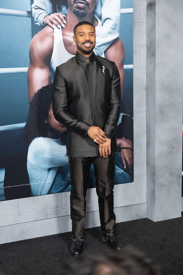 New York, NY - May 6, 2019: Michael B. Jordan wearing suit by