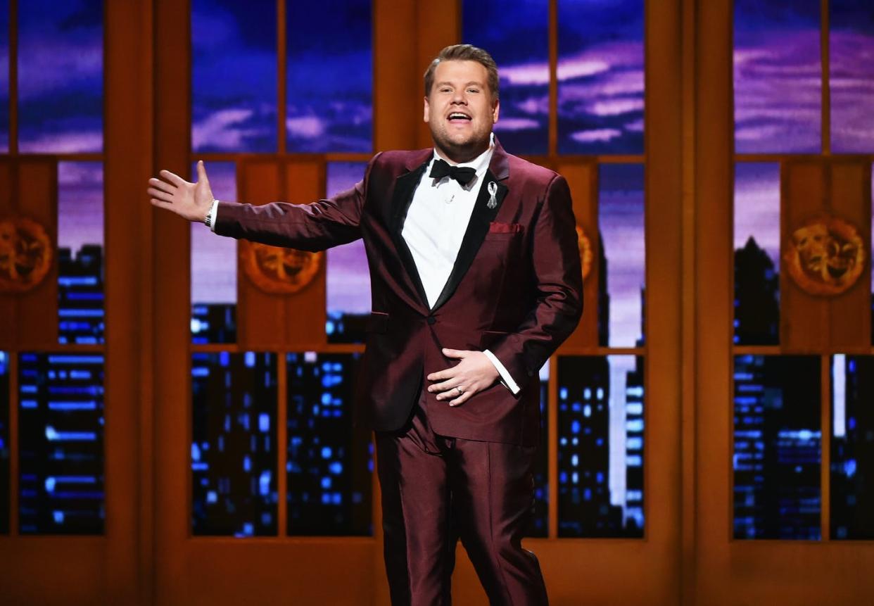 <span class="caption">James Corden, host of 'The Late Late Show,' recently announced that he will be stepping down from the show.</span> <span class="attribution"><a class="link " href="https://www.gettyimages.com/detail/news-photo/host-james-corden-speaks-onstage-during-the-70th-annual-news-photo/539763272?adppopup=true" rel="nofollow noopener" target="_blank" data-ylk="slk:Theo Wargo/Getty Images;elm:context_link;itc:0;sec:content-canvas">Theo Wargo/Getty Images</a></span>