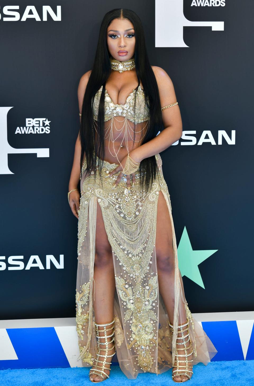 Megan Thee Stallion attends the 2019 BET Awards.