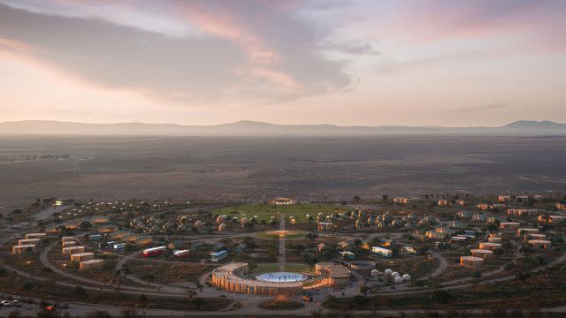 <p>ICON</p> Rendering of the hotel in Marfa, Texas