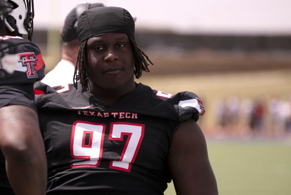 Texas Tech's Tony Bradford is part of one of the top interior lines in the conference. The Red Raiders said goodbye to star edge rusher Tyree Wilson, however, after he was a top-10 selection in the NFL draft.