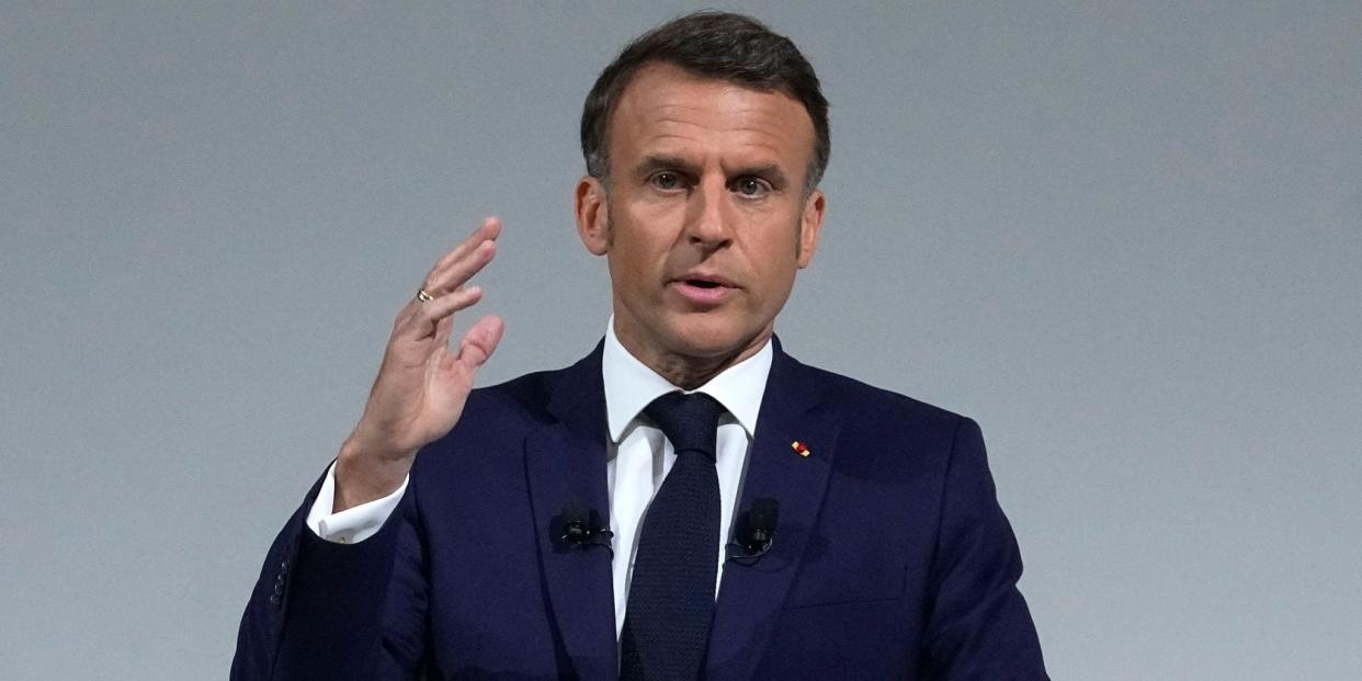 Der französische Präsident Emmanuel Macron hatte als Reaktion auf die Niederlage seiner liberalen Kräfte bei der Europawahl die Nationalversammlung aufgelöst.<span class="copyright">Michel Euler/AP/dpa</span>