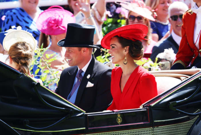 Los príncipes de Gales en Ascot