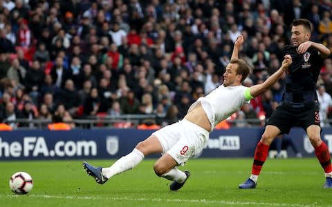 Harry Kane scores England's winner against Croatia - Credit: PA