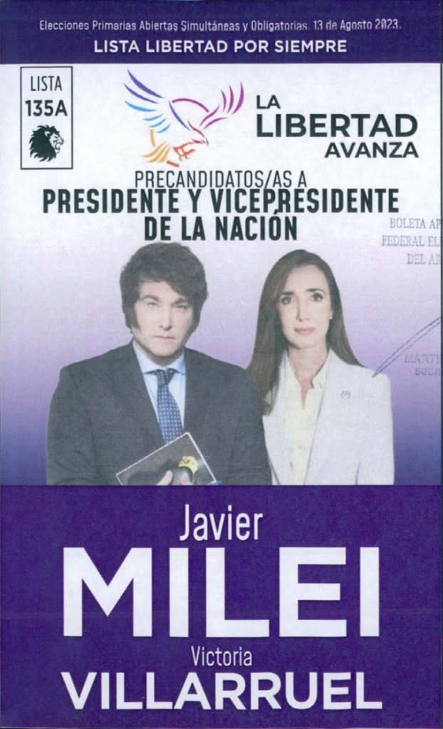 Así Es La Boleta Y La Lista Completa De Javier Milei Para Las Elecciones Paso En Argentina 9502