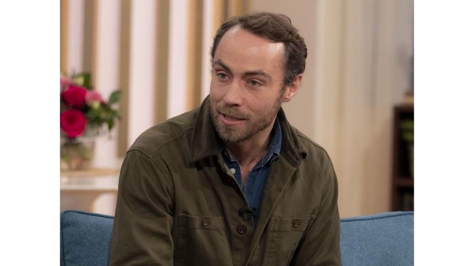 James Middleton in a brown jacket